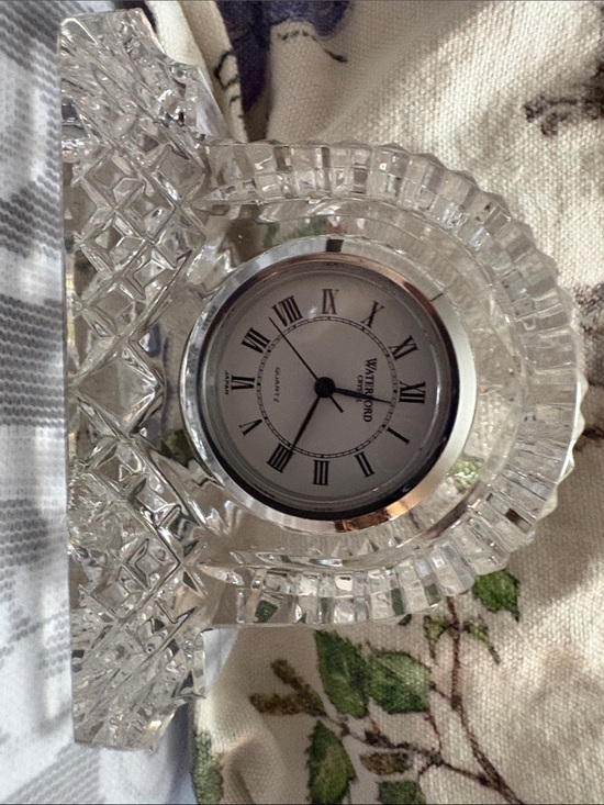 Waterford Other - Waterford Crystal Mantel Clock in Clear Crystal